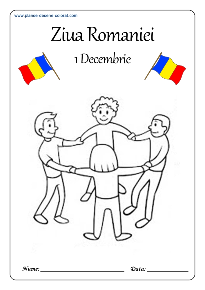 desene de colorat de ziua romaniei hora copii